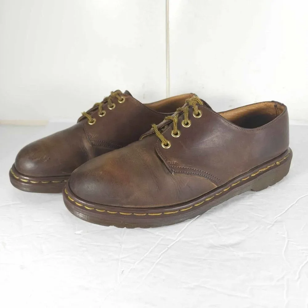 Dr Martens Men's VTG Air War US10 Uk9 Brown Leather 4 Eyelet Oxford Shoes